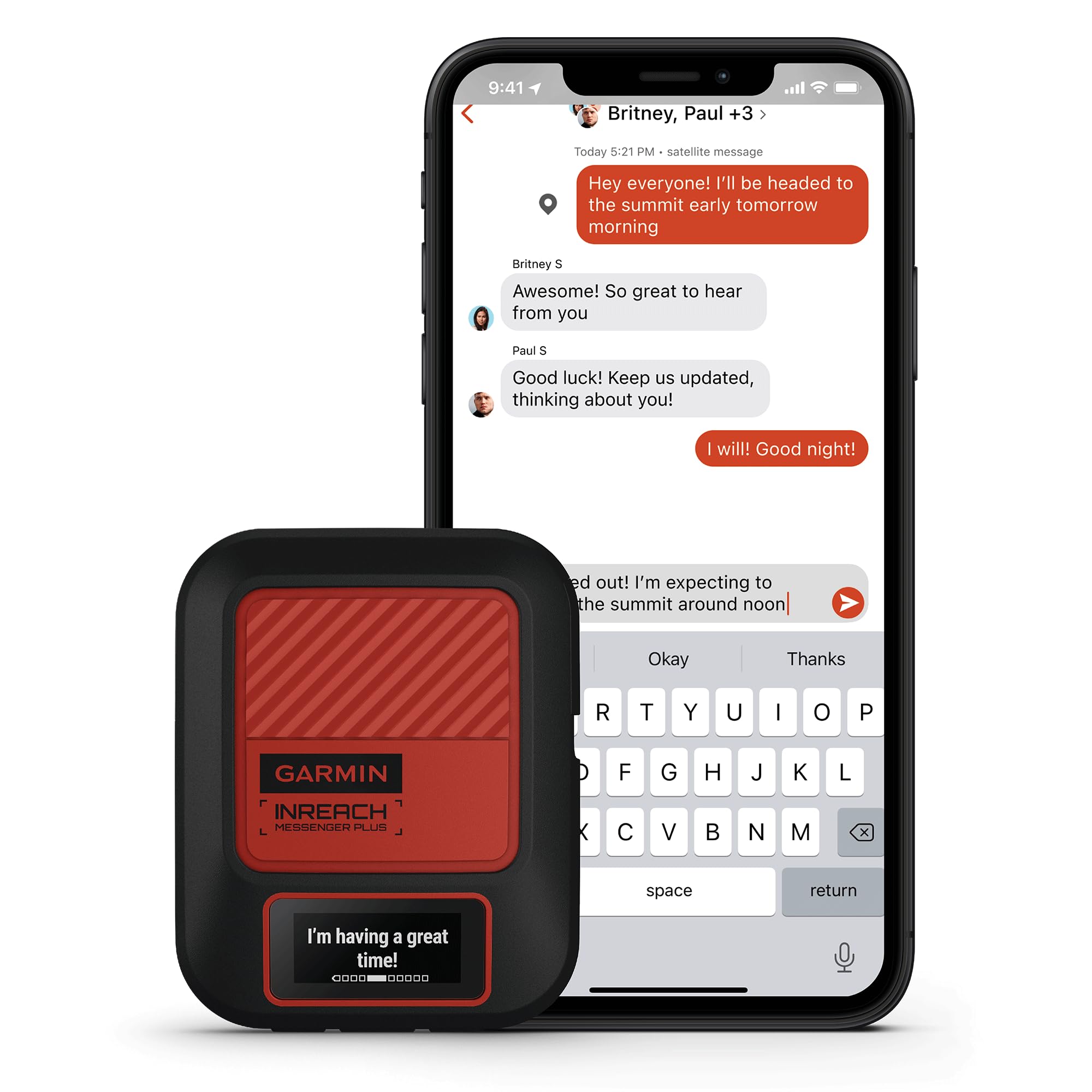 Garmin Inreach Messenger Plus, Sos Handheld Satellite Communicator With Photo, Text & Voice Messaging Without Cell Service, 25 D